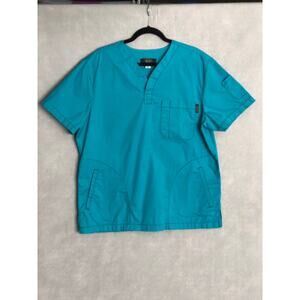 Koi Classic Jason Scrub Top Men's Large Turquoise